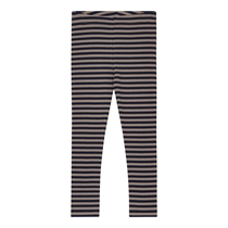 BIRKHOLM Stribede Rib Leggings Kashmir Brun & Navy Blå